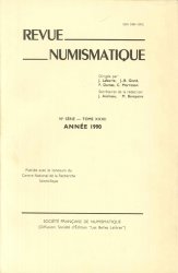 Revue Numismatique 1990, VIe série, tome XXXII Collectif