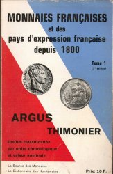 Argus Thimonier, Monnaies françaises et des pays d expression française depuis 1800 THIMONIER