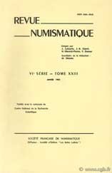 Revue numismatique 1981, VIème série  Collectif