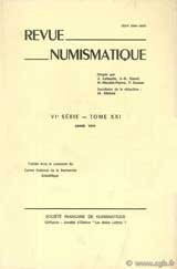 Revue Numismatique 1979, VIe série, tome XXI Collectif
