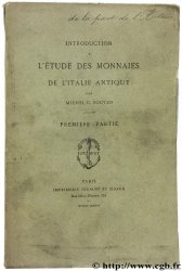 Introduction à l étude des monnaies de l Italie antique SOUTZO M.