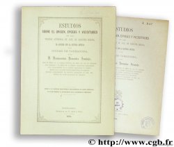 Estudios sobre em origen, épocas y vicsitudes de las monedas autónomas de Cose, de Caracter ibérico, de acuerdo con la historia antigua de la ciudad de Tarragona HERNANDEZ SANAHUJA B.