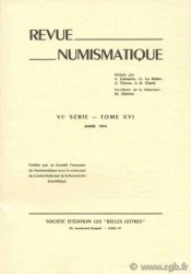 Revue Numismatique 1974, VIe série, tome XVI 