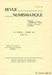 Revue Numismatique 1978, VIe série, tome XX. 