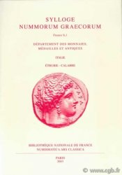 Sylloge Nummorum Græcorum, France 6.1, Département des monnaies, des médailles et antiques, Italie, Étrurie, Calabre