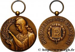 QUATRIÈME RÉPUBLIQUE Médaille, Reconnaissance française, Bronze