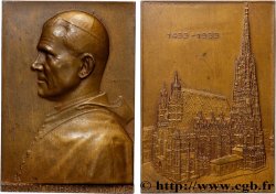 AUTRICHE - RÉPUBLIQUE Plaquette, Cardinal Theodor Innitzer