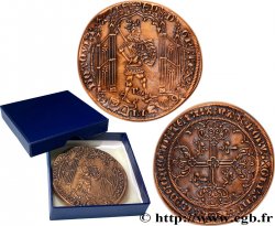 AQUITAINE - DUCHY OF AQUITAINE - EDWARD III OF ENGLAND Médaille, Reproduction du Guyennois d’or, 3e type, n°132