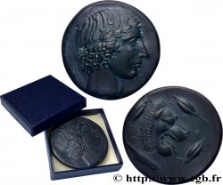 SICILE - LÉONTINI Médaille, Reproduction du Tétradrachme du Maître à la feuille , n°159