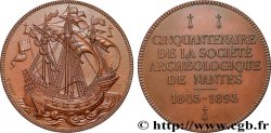 TROISIÈME RÉPUBLIQUE Médaille, cinquantenaire de la Société archéologique de Nantes