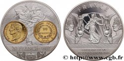 V REPUBLIC Médaille, Histoire de la monnaie française, 20 francs