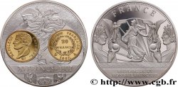 FUNFTE FRANZOSISCHE REPUBLIK Médaille, Histoire de la monnaie française, 20 francs