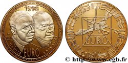 QUINTA REPUBBLICA FRANCESE Médaille, “Essai” 10 Euro De Gaulle / Adenauer