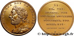 SÉRIE MÉTALLIQUE DES ROIS DE FRANCE Médaille, Charlemagne - 23 - refrappe ultra-moderne