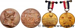 TROISIÈME RÉPUBLIQUE Lot de 2 médailles, Ballon captif et Exposition Universelle