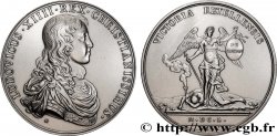 LOUIS XIV LE GRAND OU LE ROI SOLEIL Médaille, Bataille de Rethel, refrappe