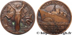 TROISIÈME RÉPUBLIQUE Médaille, French Line, le “Normandie”