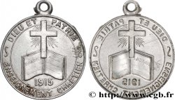 III REPUBLIC Médaille, Enseignement chrétien