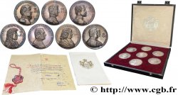 MONACO Coffret de sept médailles, Les Princes de Monaco