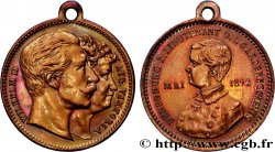 GERMANY - KINGDOM OF PRUSSIA - WILLIAM II Médaille, Guillaume II, Augusta Victoria et Guillaume de Prusse