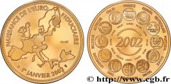 CINQUIÈME RÉPUBLIQUE Médaille, Essai, Naissance de l’Euro fiduciaire