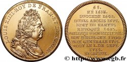 METALLIC SERIES OF THE KINGS OF FRANCE Médaille, Louis XIV - 65 - refrappe ultra-moderne