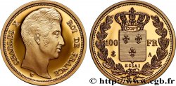 L OR DE LA FRANCE Médaille, Reproduction de monnaie, Essai de la 100 Francs or Charles X