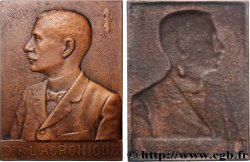 TROISIÈME RÉPUBLIQUE Plaquette, Fonte, Docteur Lacronique, tirage uniface