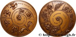 V REPUBLIC Médaille de vœux, bestiaire et herbier