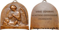 SOCIÉTÉS DE BIENFAISANCE Médaille, Ligue Féminine d Action Catholique Française TTB+