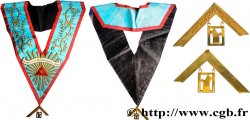 FREEMASONRY Bijou et écharpe, Vénérable d’honneur, Loge La loi d’action Guillaume Tel