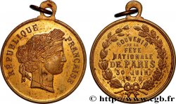 TROISIÈME RÉPUBLIQUE Médaille, Souvenir de la fête nationale