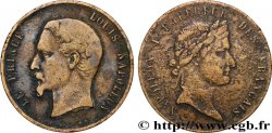 SECOND EMPIRE Médaillette commémorative, Napoléon III et Napoléon Ier