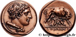 RÉPUBLIQUE ROMAINE - ANONYMES Médaille, Reproduction d’un Didrachme romano-campanien ou nummus