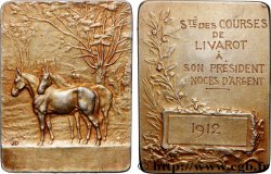 TROISIÈME RÉPUBLIQUE Plaquette, Société des courses de Livarot, Noces d’argent