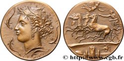 V REPUBLIC Médaille, Reproduction du decadrachme de Syracuse signé par Euainetos
