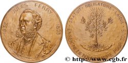 TROISIÈME RÉPUBLIQUE Médaille, Jules Ferry, Enseignement primaire