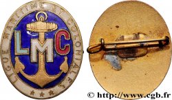 ALGÉRIE - TROISIÈME RÉPUBLIQUE Insigne, Ligue maritime et coloniale SS