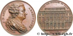 CHARLES X Médaille, Jacques-Denis Antoine, architecte de l Hôtel des Monnaies de Paris TTB+