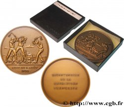 CINQUIÈME RÉPUBLIQUE Médaille, Bicentenaire de la Révolution, Nuit du 4 août 1789