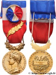 CINQUIÈME RÉPUBLIQUE Médaille d’honneur du travail, Ministère du travail, Or