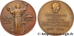 QUATRIÈME RÉPUBLIQUE Médaille, Centenaire de la Société des ingénieurs civils de France