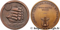 MER ET MARINE : PAQUEBOTS, NAVIRES, BATEAUX Médaille, Crédit maritime, aérien et fluvial