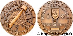 QUATRIÈME RÉPUBLIQUE Médaille, Cinquantenaire du métro parisien