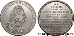 SÉRIE MÉTALLIQUE DES ROIS DE FRANCE Médaille, Louis XIV - 65 - refrappe ultra-moderne