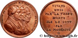 KARL X Médaille, Décès et postérité de Louis Stanislas de Girardin, François Alexandre La Rochefoucauld Liancourt et Maximilien Sébastien Foy