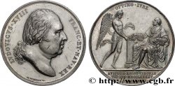 LOUIS XVIII Médaille, Accession au trône de Louis XVIII