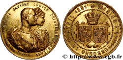 ALLEMAGNE - BAVIÈRE Médaille, Mariage du Prince Alfons de Bavière et de Louise Princesse d’Orléans