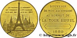 TERCERA REPUBLICA FRANCESA Médaille de l’ascension de la Tour Eiffel (sommet)