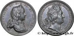 LOUIS XV THE WELL-BELOVED Médaille, Louis XV et Louis XIV